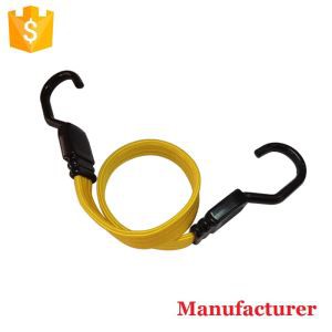 24 "36" 48 "Super Duty Round Elastisk Gummi Ledning Bungee Cord Bagasjestang Tau Hook Strekk Tie Bike Camping med Carabiner Hook