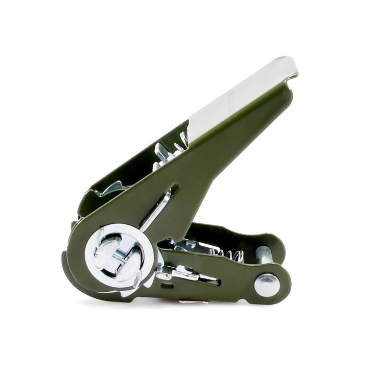 25mm Painted Green Ratchet Buckle For Lashing Strap